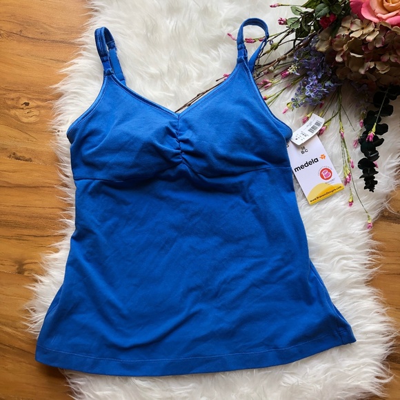 Medela Tops - Medela Blue Bravado Essential Nursing Tank 38 B-C